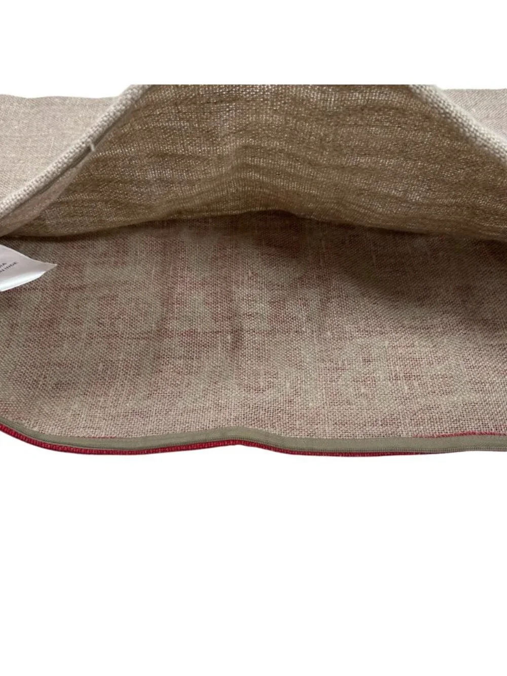 Pottery Barn Christmas Pillow Sham 25x16 Burlap Farmhouse Holiday Peace